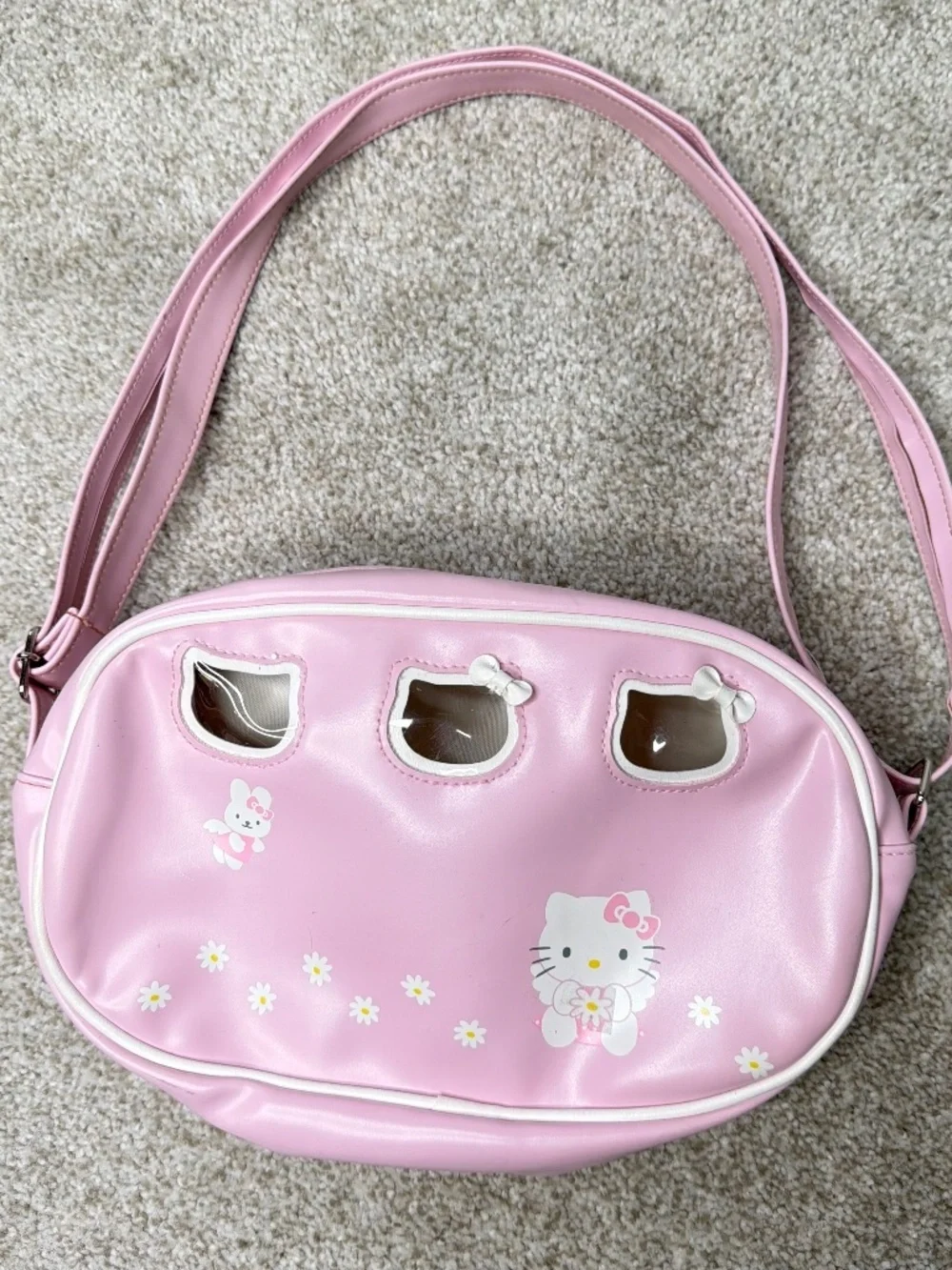 Vintage 2005 Sanrio Hello Kitty Pink Girls Purse Crossbody Shoulder Bag